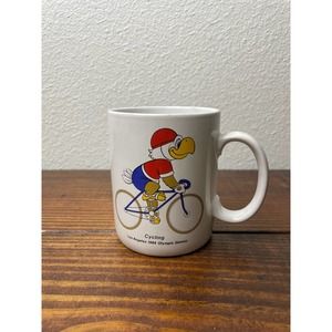 Vintage 1984 Los Angeles Olympics Sam the Olympic Eagle Coffee Cup Cycling Papal